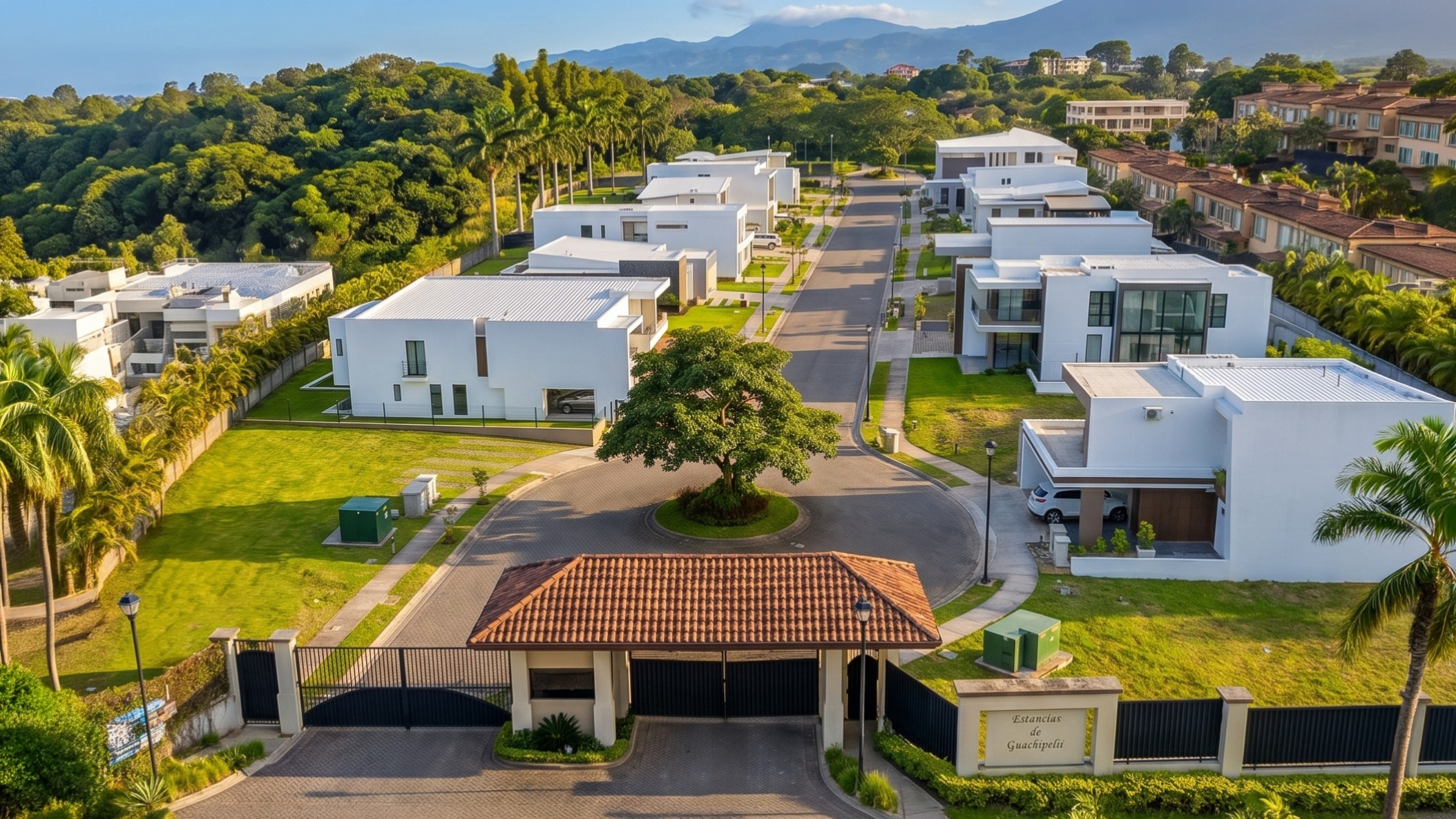 Condominio Estancias de Guachipelín Escazú - Entrada Principal y Casas de Lujo